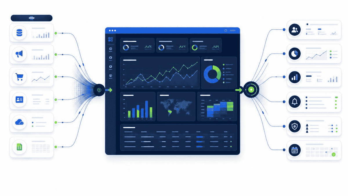 Centralized reporting platform connecting campaign data, analytics, client reporting and operational workflows