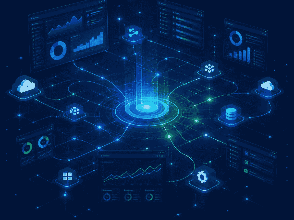 Connected intelligent business systems for data, automation, and operations